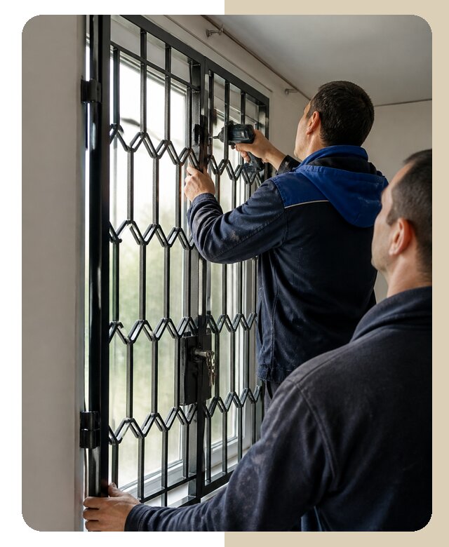 Установка распашных решеток в Сатке цена от 6724 р. | Дверной